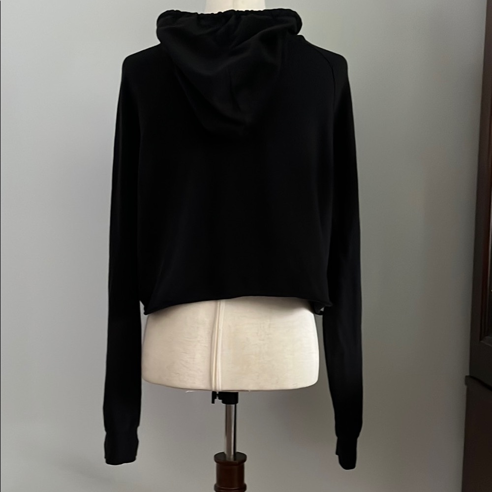 Santa Monica California Black Hoodie with Pink And Green Graphic Size Large - Picture 2 of 6
